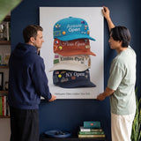 Major Caps tennis canvas in a styled tennis den