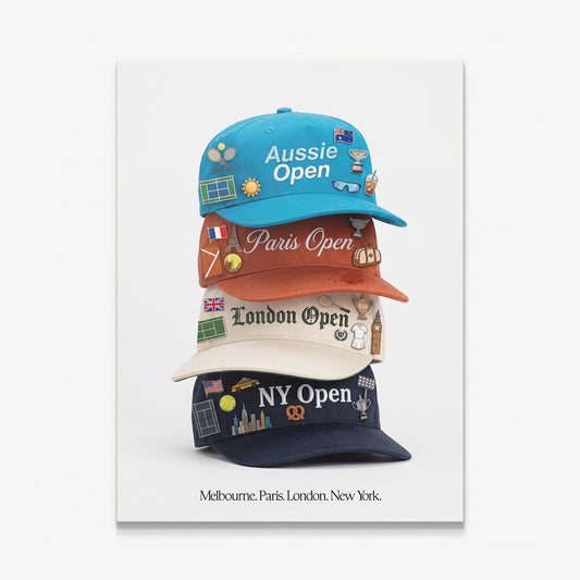 Major Caps tennis wall art canvas print