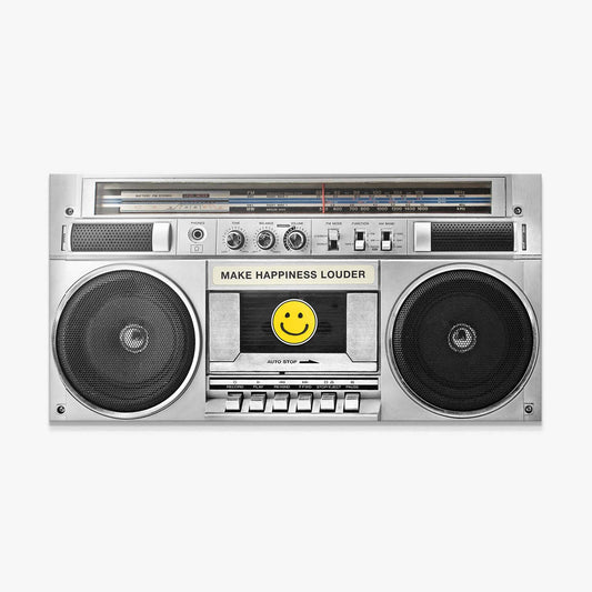 Make Happiness Louder (Boombox) canvas art