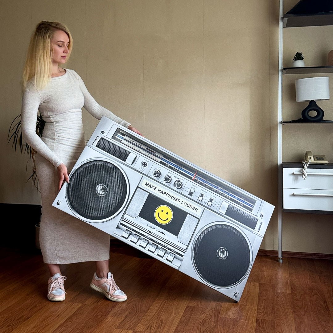 Make Happiness Louder (Boombox) canvas art