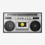 Make Happiness Louder (Boombox) canvas wall art