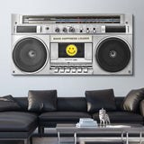 Make Happiness Louder (Boombox) canvas wall art