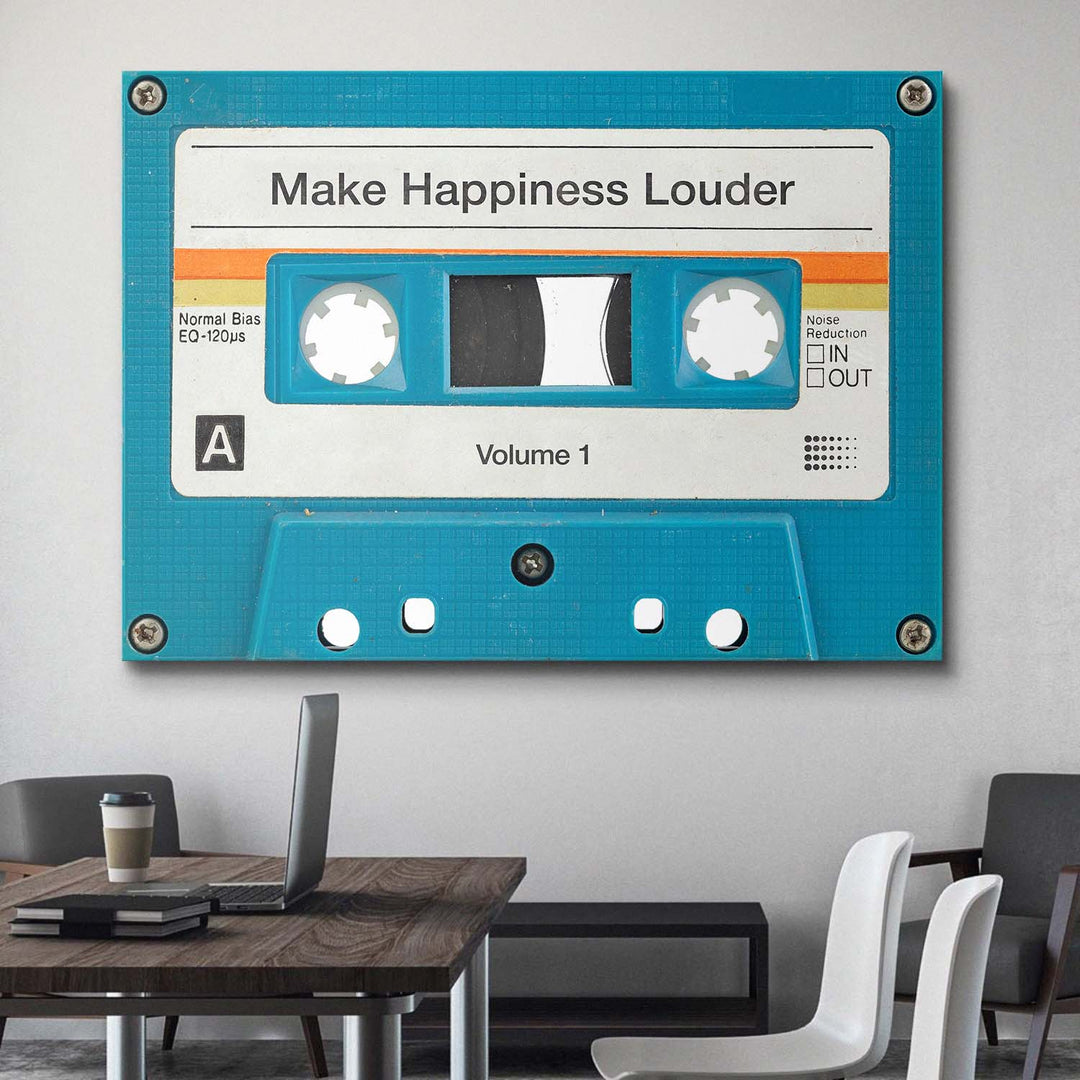 Make Happiness Louder canvas art