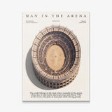 Man In The Arena Roman Colosseum aerial canvas print