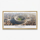 Man In The Arena Roman stadium canvas in a gold floating frame