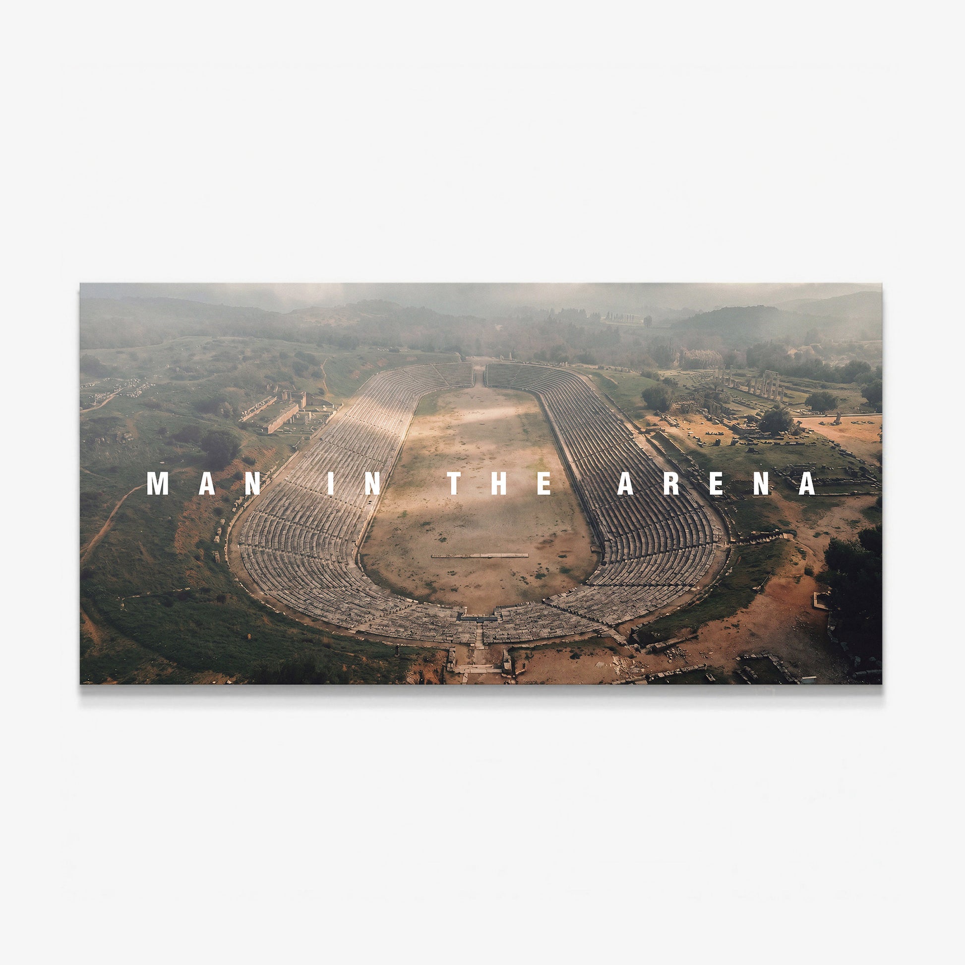 Man In The Arena ancient Greek stadium canvas print