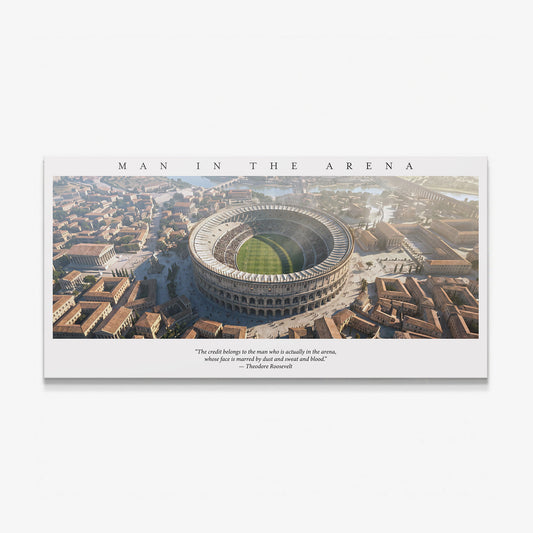 Man In The Arena Roman amphitheatre stadium canvas print