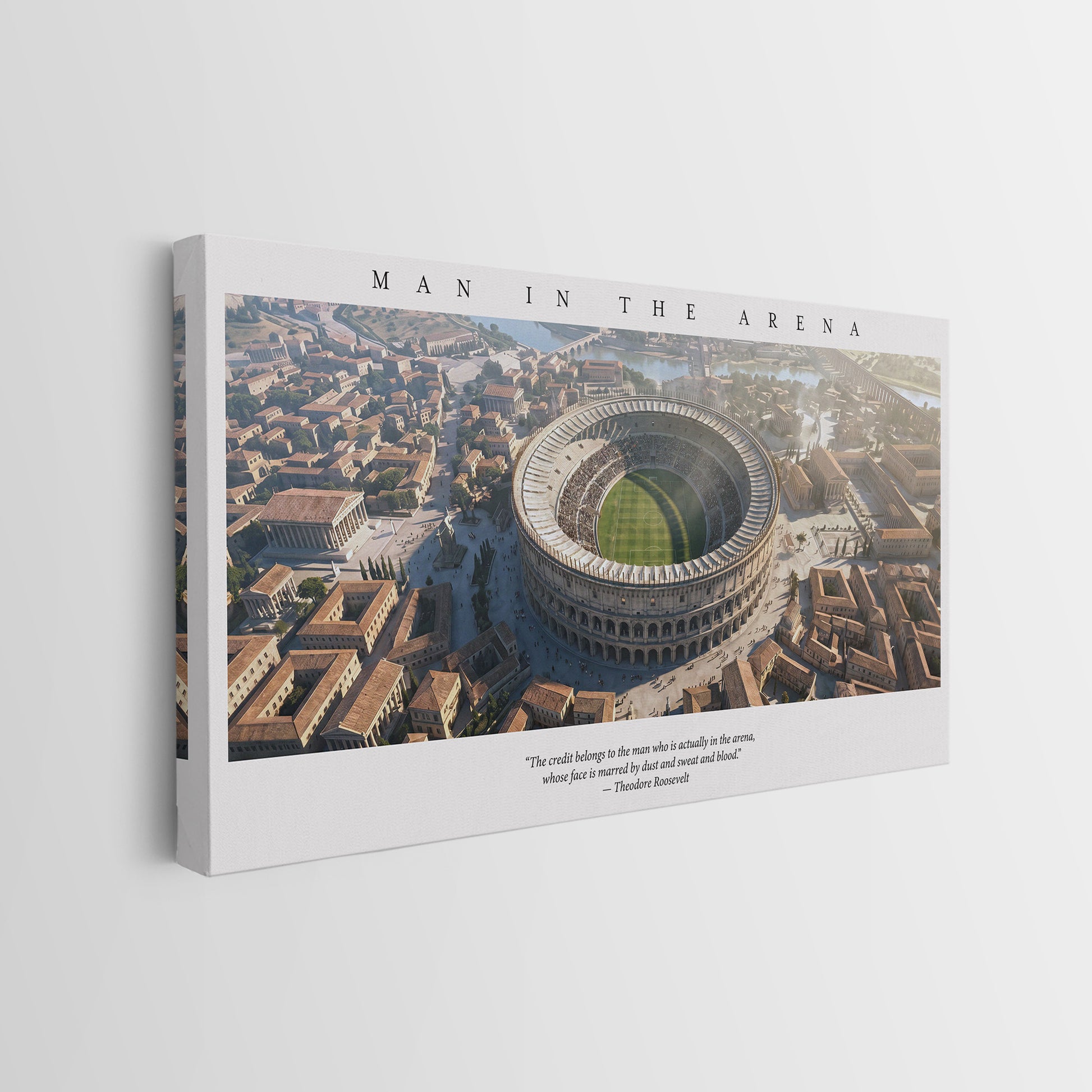 Man In The Arena Roman amphitheatre stadium canvas wall art