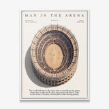 Man In The Arena Colosseum canvas in a white floating frame