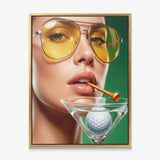 Marteeni golf canvas gold frame
