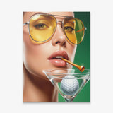 Marteeni golf martini canvas wall art print