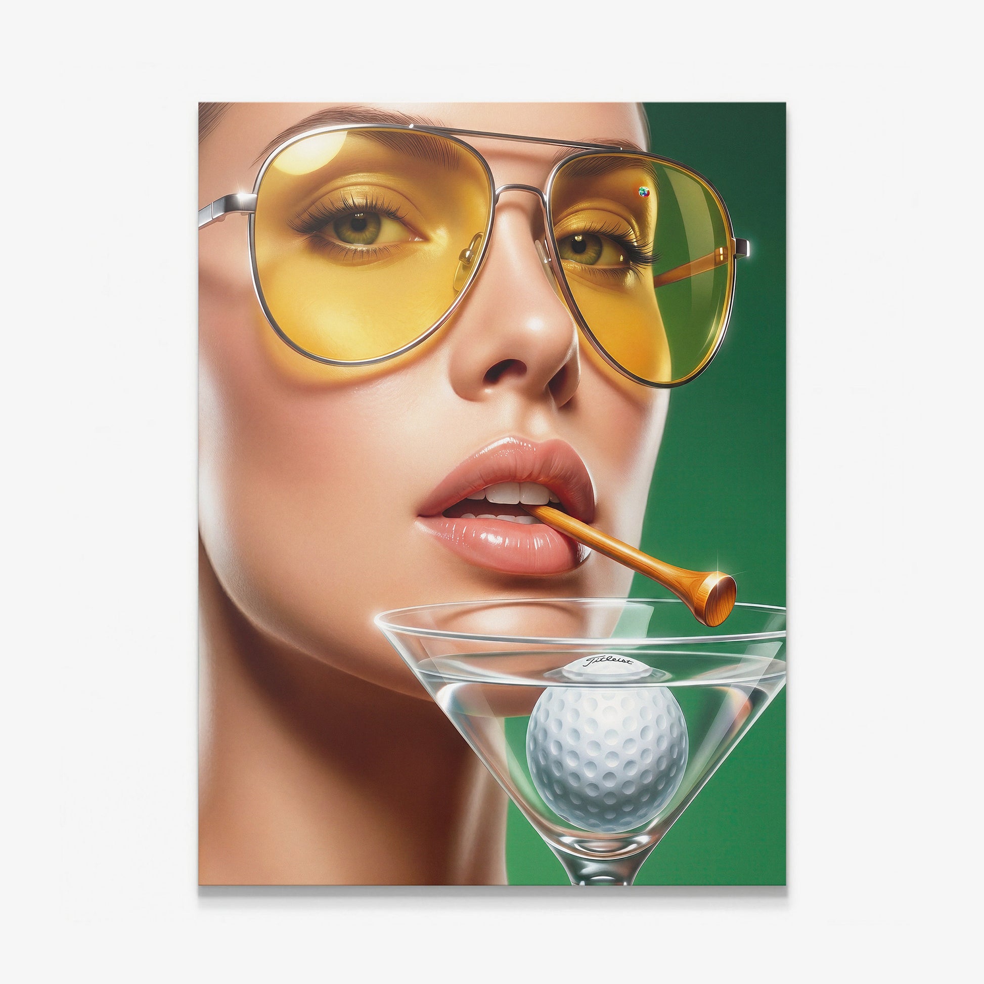 Marteeni golf martini canvas wall art print