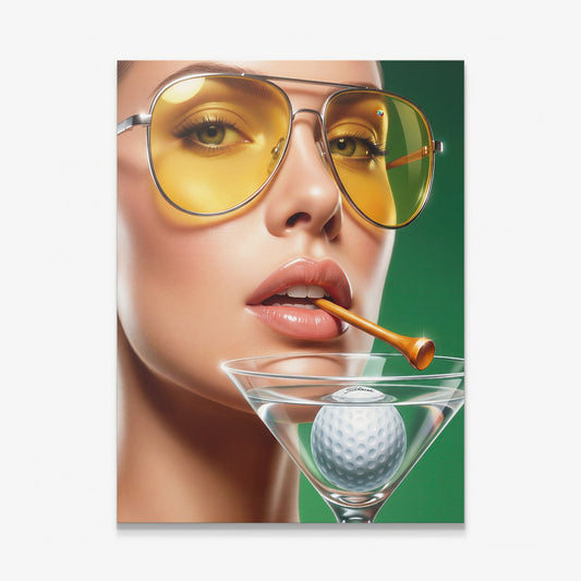 Marteeni golf martini canvas wall art print