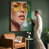 Marteeni golf martini canvas held by a person