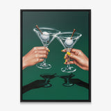 Martini Golf canvas black frame