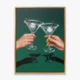 Martini Golf canvas gold frame