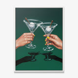 Martini Golf canvas white frame