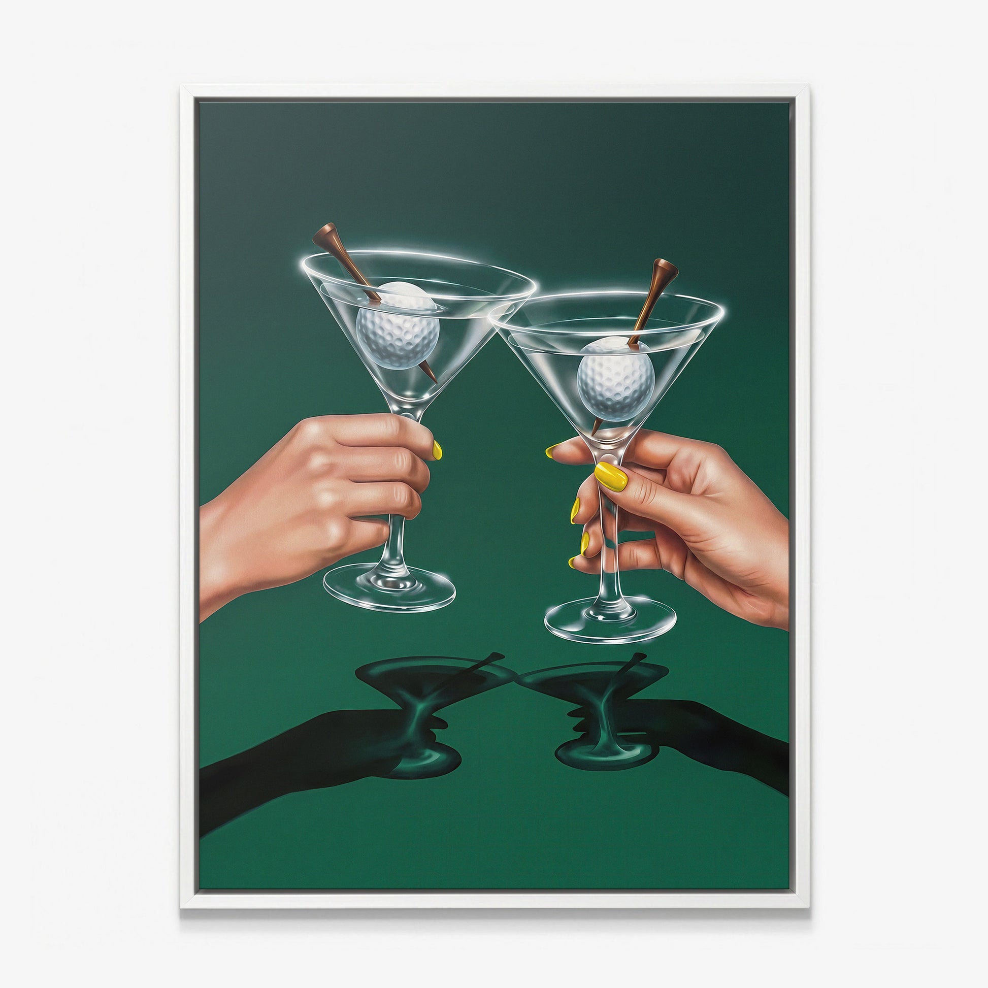 Martini Golf canvas white frame
