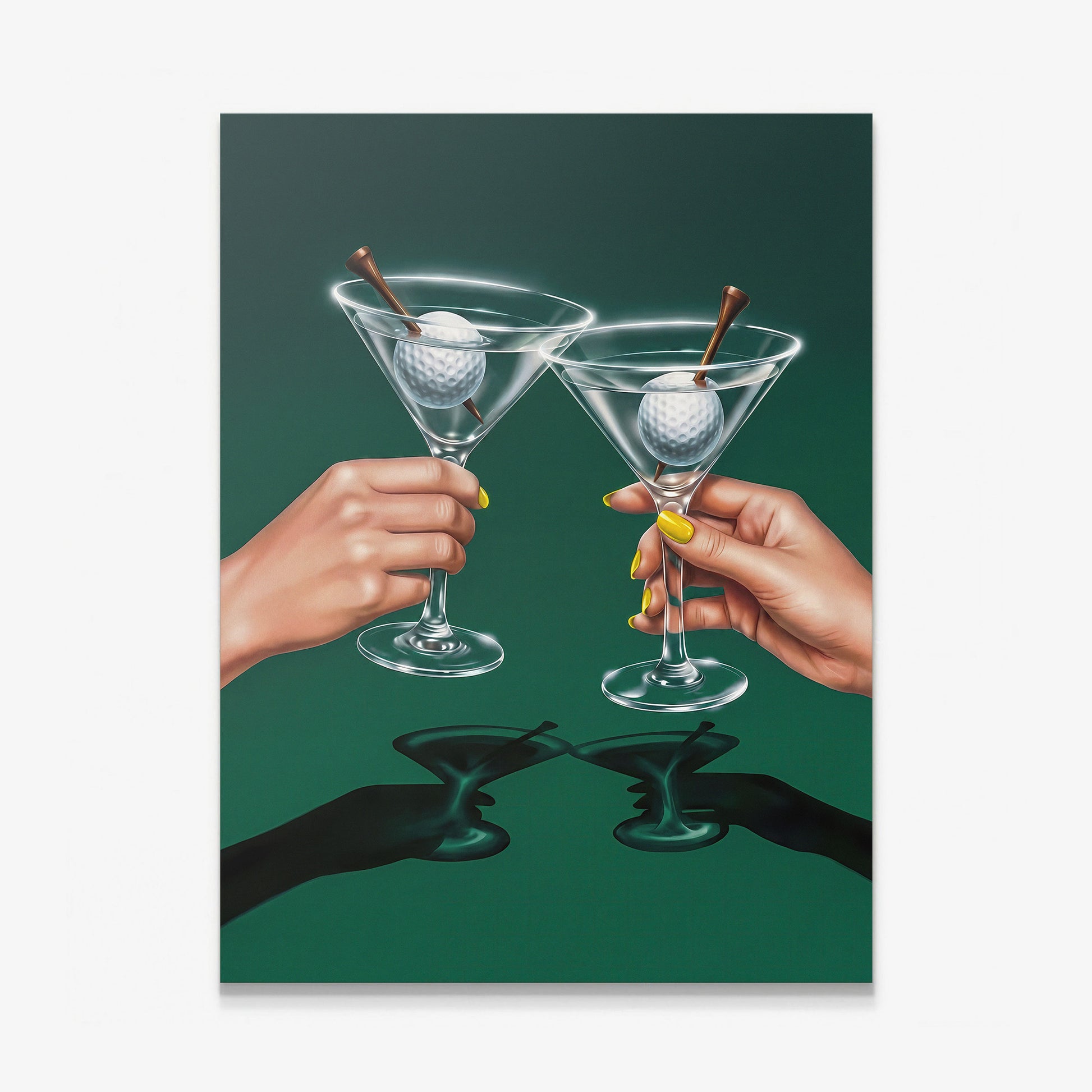 Martini Golf canvas wall art print