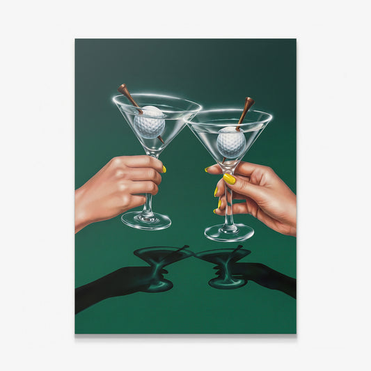 Martini Golf canvas wall art print