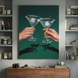 Martini Golf wall art canvas in a modern room