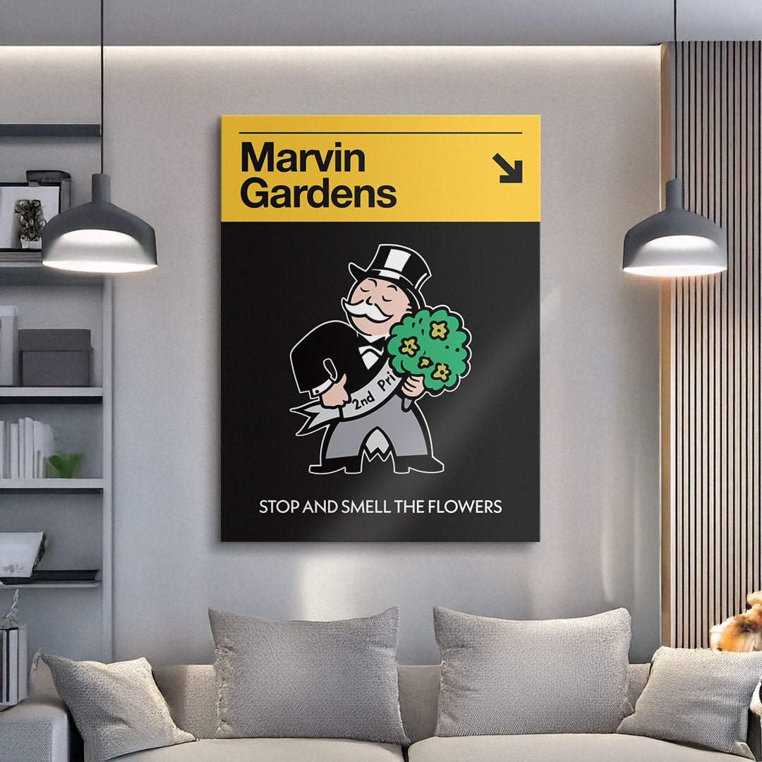 Marvin Gardens Sign motivational canvas wall art
