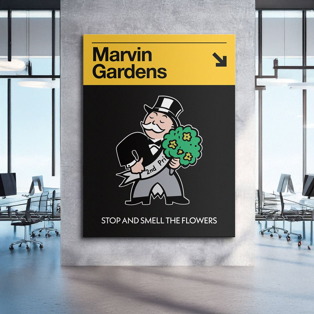 Marvin Gardens Sign motivational canvas wall art