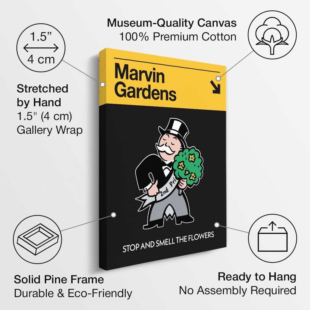 Marvin Gardens Sign motivational canvas wall art