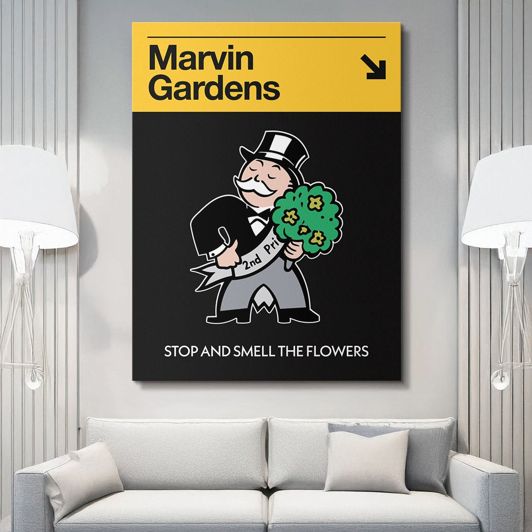 Marvin Gardens Sign motivational canvas wall art