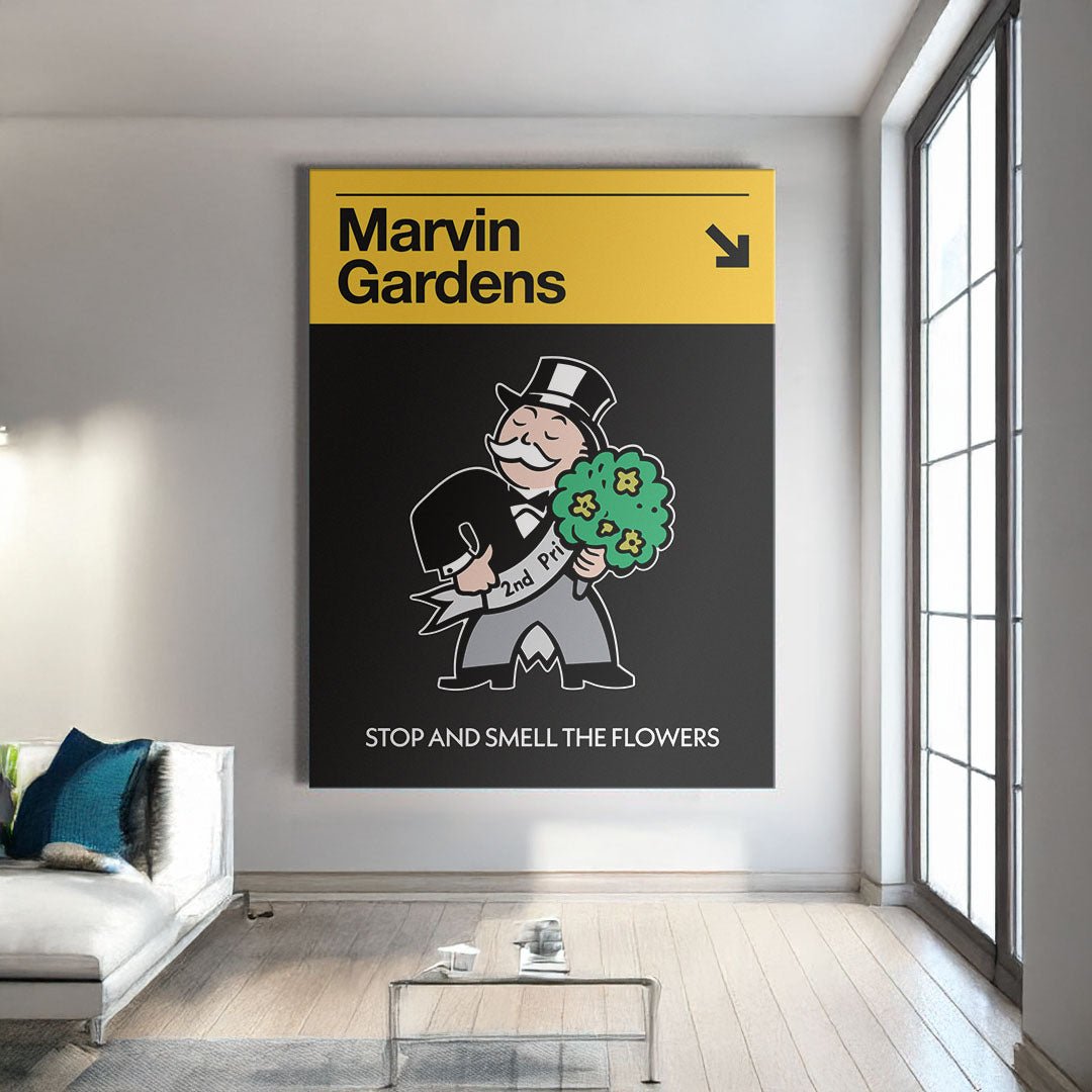 Marvin Gardens Sign motivational canvas wall art