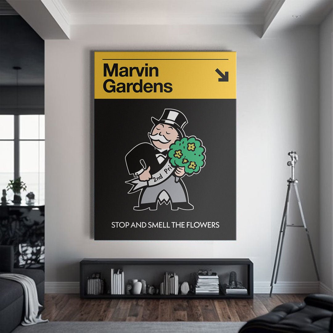 Marvin Gardens Sign motivational canvas wall art