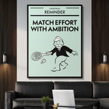 Match Effort With Ambition canvas wall art