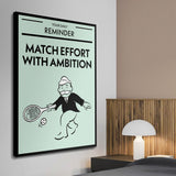 Match Effort With Ambition canvas wall art