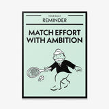 Match Effort With Ambition canvas wall art