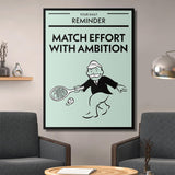 Match Effort With Ambition canvas wall art