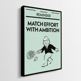 Match Effort With Ambition canvas wall art