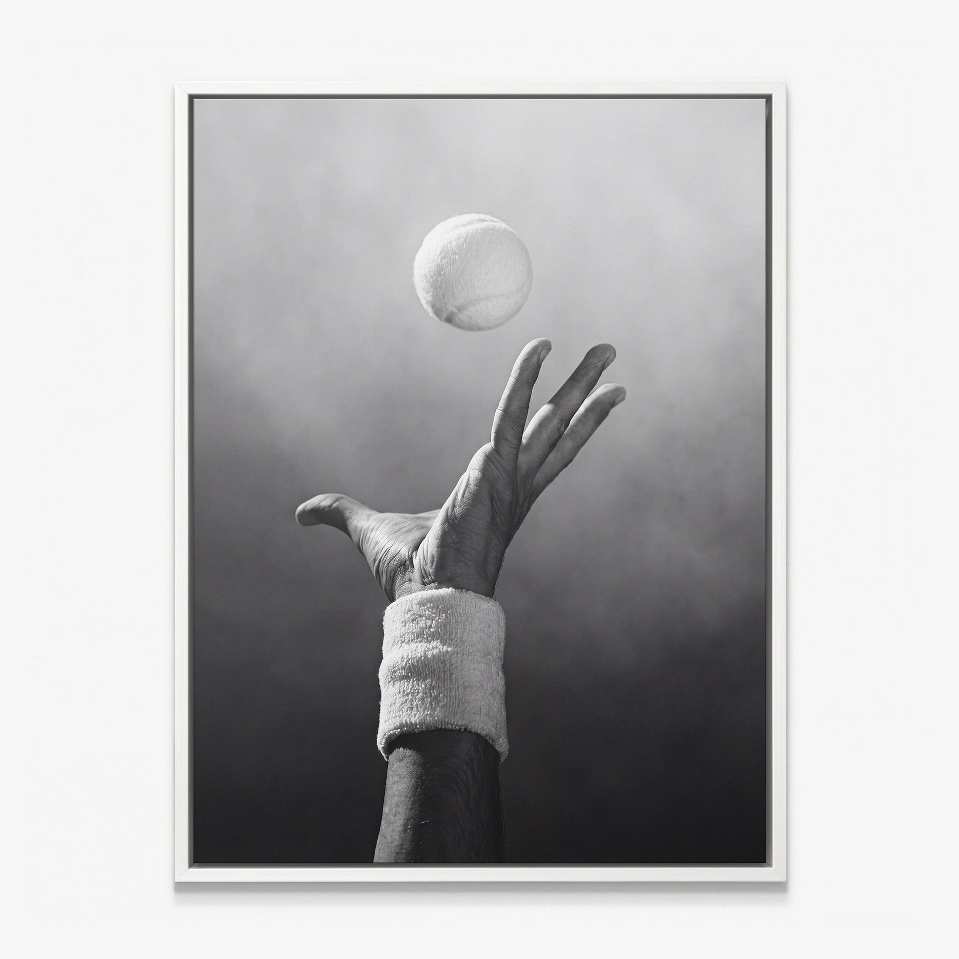 Match Point tennis canvas with white frame