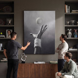 Match Point tennis canvas in a styled tennis den