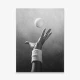 Match Point tennis wall art black and white canvas print