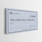 Million Excuses (Dollar Edition) canvas wall art