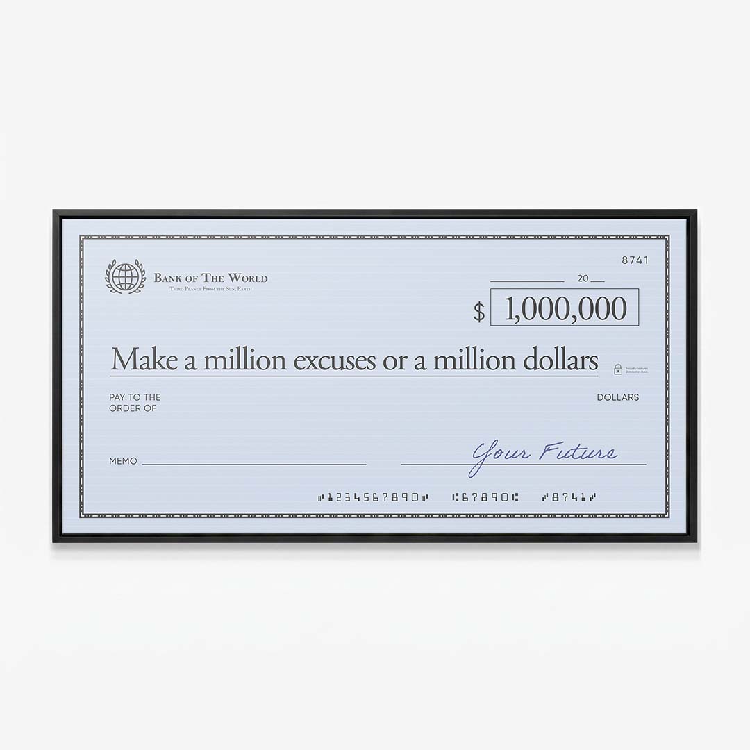Million Excuses (Dollar Edition) canvas wall art