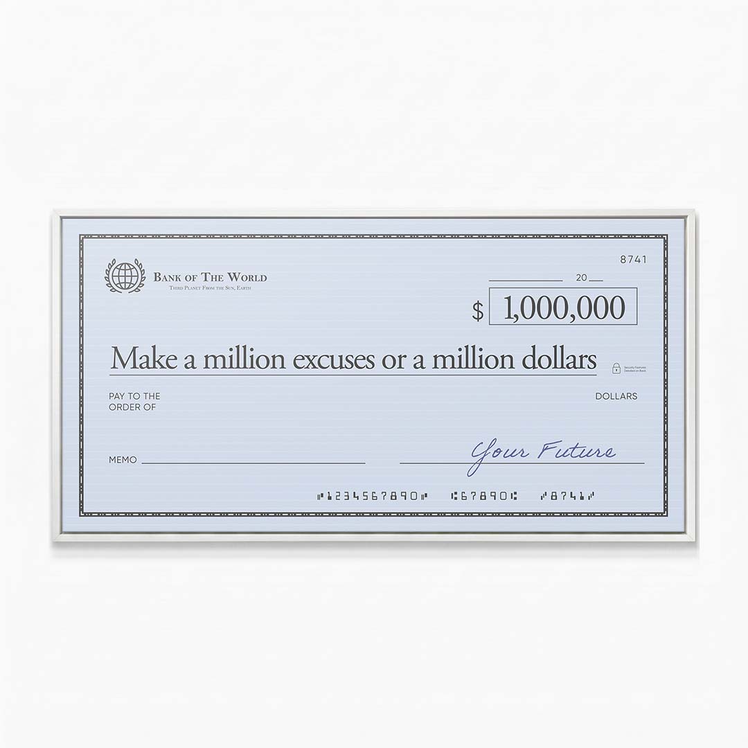 Million Excuses (Dollar Edition) canvas wall art