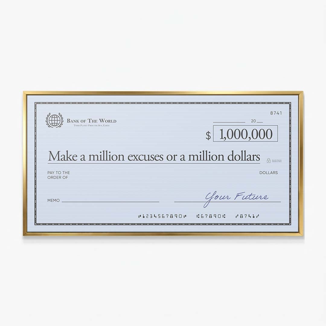 Million Excuses (Dollar Edition) canvas wall art