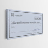 Million Excuses (Euro Edition) canvas wall art