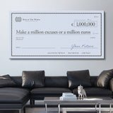 Million Excuses (Euro Edition) canvas wall art