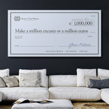 Million Excuses (Euro Edition) canvas wall art