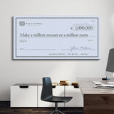 Million Excuses (Euro Edition) canvas wall art