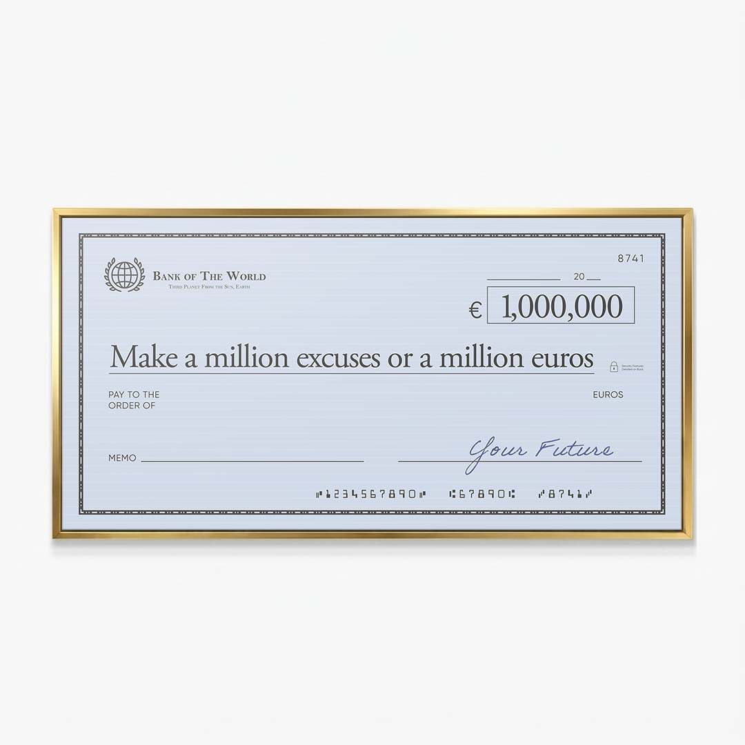 Million Excuses (Euro Edition) canvas wall art