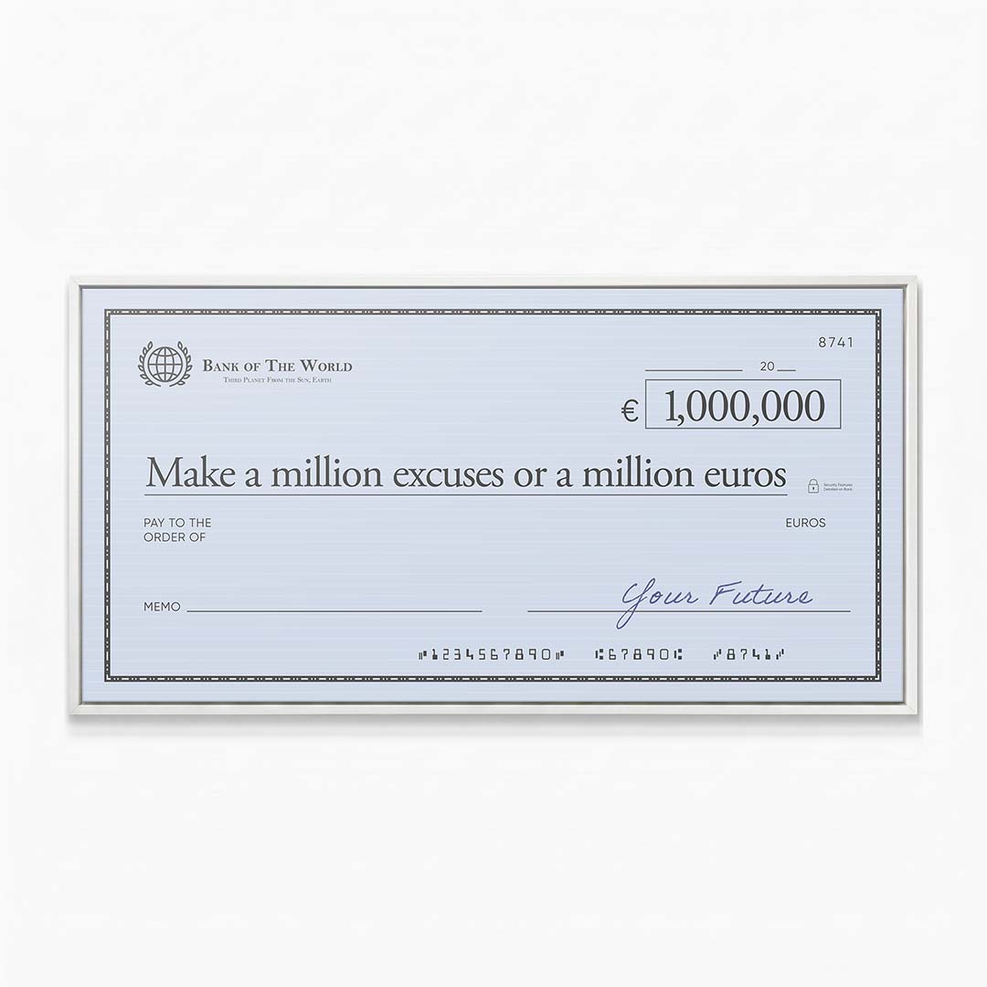 Million Excuses (Euro Edition) canvas wall art