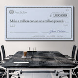 Million Excuses (Pound Edition) canvas wall art